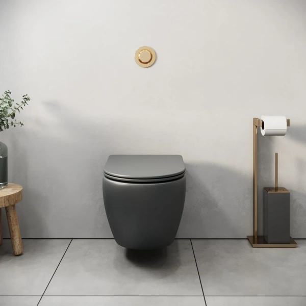 Унитаз подвесной безободковый Grossman  GR-4455GMSQ с сиденьем микролифт