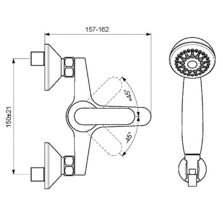 Набор смесителей 3 в 1 Vidima Fine BD126AA