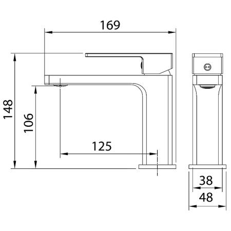 Смеситель для раковины Grossman Style 510.K35.05.210 черный матовый