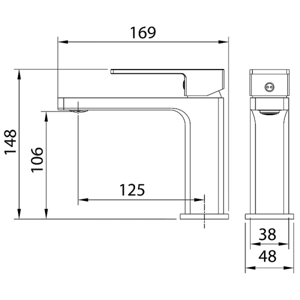 Смеситель для раковины Grossman Style 510.K35.05.210 черный матовый
