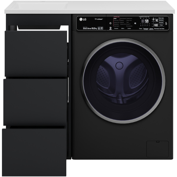 Тумба под стиральную машину Brevita Grafit 40 УТ000015082