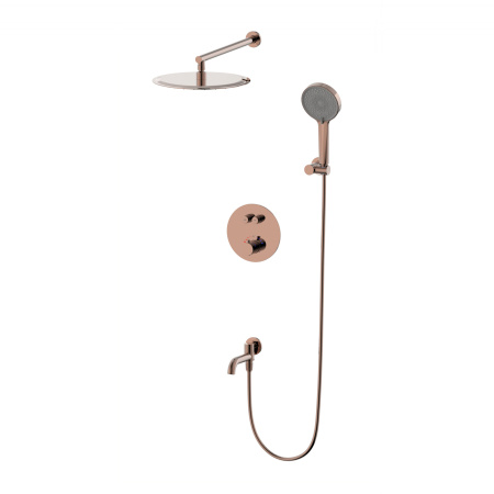 Душевая система с тремостатом WONZON & WOGHAND STICK, розовое золото WW-88929010-RG