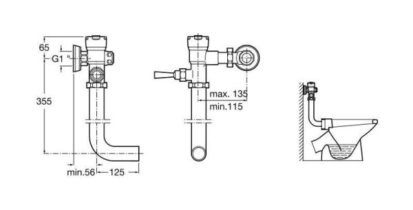 Монтируемый в стену сливной клапан Roca 526900610