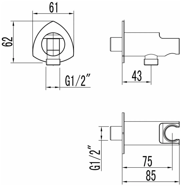 Подключение для душевого шланга Lemark (LM3585C)