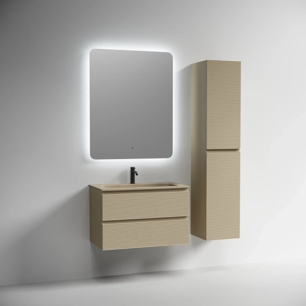 Тумба без раковины подвесная 90 см Sancos Folk FL90CP капучино матовый 