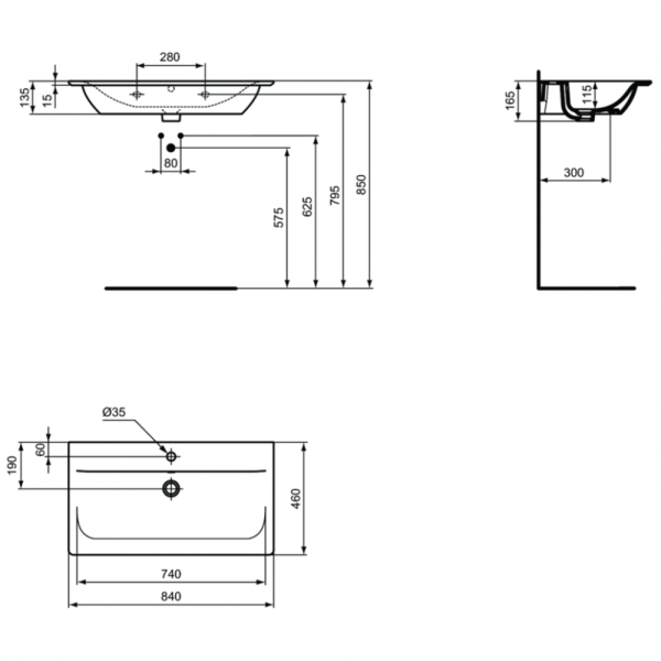 Раковина подвесная Ideal Standard CONNECT AIR E0279V3
