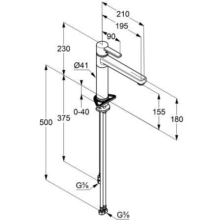 Смеситель для кухни Kludi Zenta 389790575