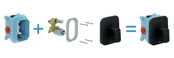 Смеситель для душа Ravak 10° Free black-TD F 066.20 X070159