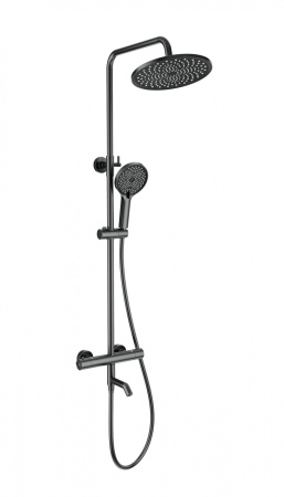 Душевая система с термостатом WONZON & WOGHAND INN 3, темный графит WW-B3065-T1-BGG