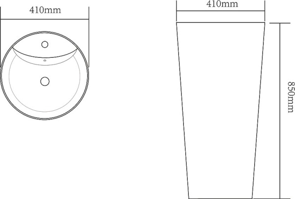 Раковина напольная (41х41) SantiLine SL-4007BM
