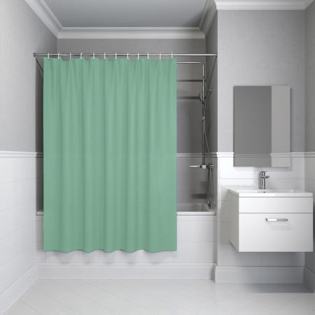 Шторка для ванной 200x240 зеленый IDDIS BL05P24i11
