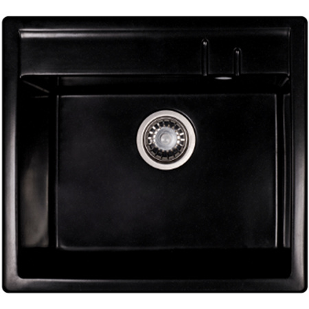 Мойка гранитная Ganzer 50x55,6 см (черный) GZ50556С