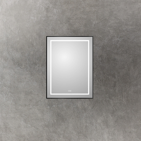 Зеркало (60х80) BelBagno Kraft SPC-KRAFT-600-800-LED-TCH-WARM-NERO с подсветкой
