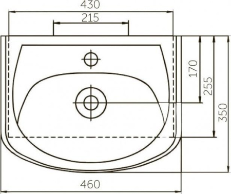 Раковина Misty Rosa Уют 45 4620008192741