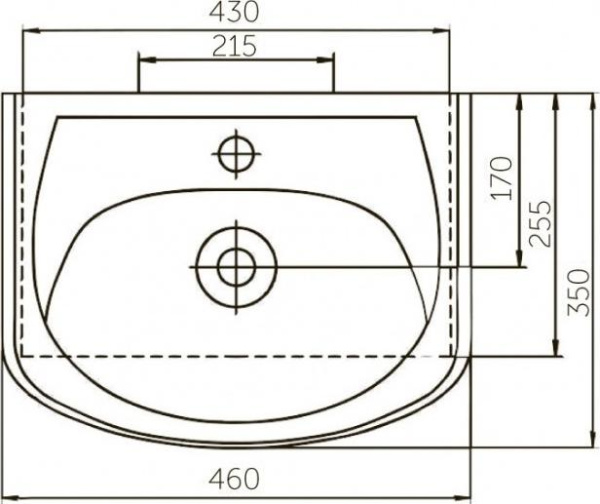 Раковина Misty Rosa Уют 45 4620008192741