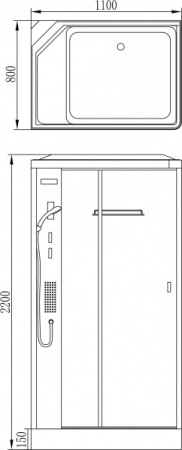 Душевая кабина Orans EW-115 L/R