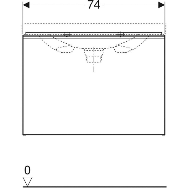 Тумба с раковиной Geberit Acanto 500.641.01.2+500.611.01.2