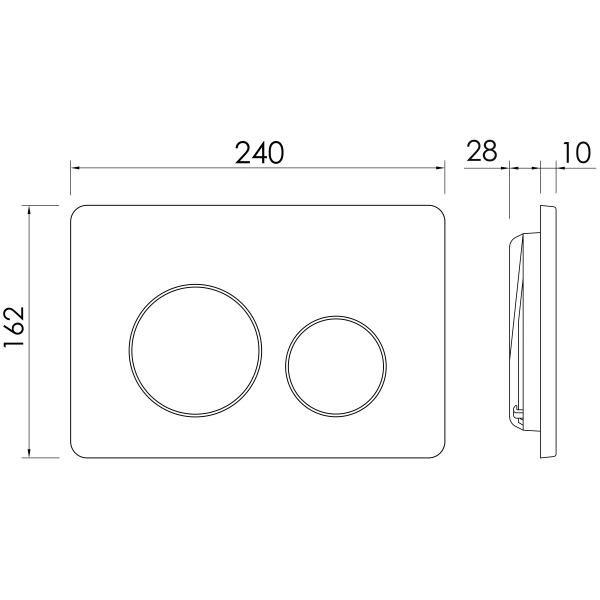Клавиша смыва Ceramicanova Balance Circle CN12-001BN брашированный никель