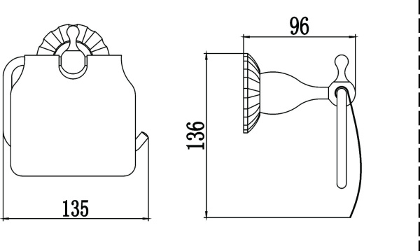 Держатель для туалетной бумаги с крышкой Savol S-08951C