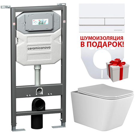 Комплект унитаза с инсталляцией Ceramicanova Metric CN3007_1002W_1000
