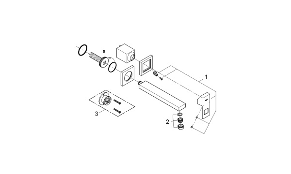 Смеситель для раковины встраиваемый Grohe Eurocube 23447 000 (23447000) хром