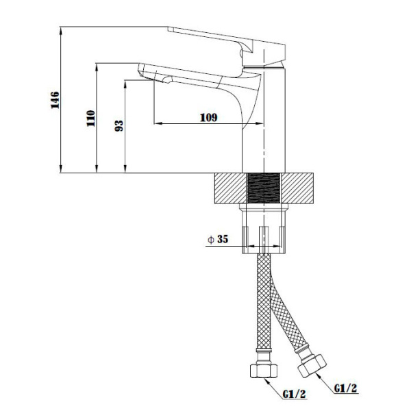 Смеситель для раковины ESKO Singapore white SI 26