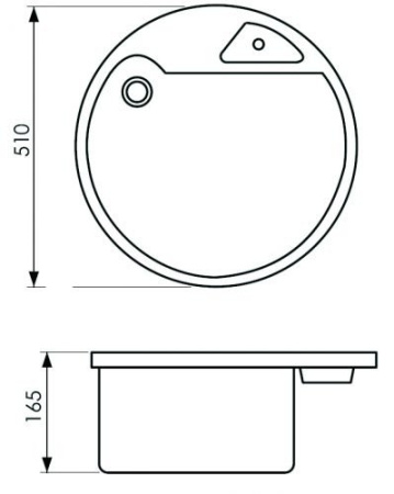 Кухонная мойка Whinstone Керио (A05) серый 41488