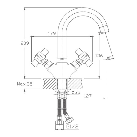 Смеситель для раковины Haiba HB1218