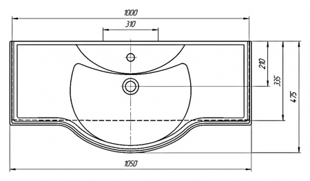 Раковина Kirovit Классик 1050
