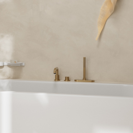 Смеситель на борт ванны 3 отвесртия Hansgrohe Tecturis S 73447140 шлифованная бронза