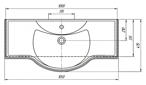 Раковина Kirovit Классик 1050