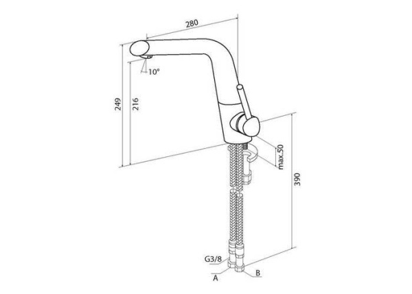 Смеситель для кухни AM.PM Awe F1500000