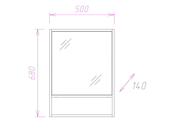 Зеркало-шкаф Onika Натали 50 (50x68) 205013