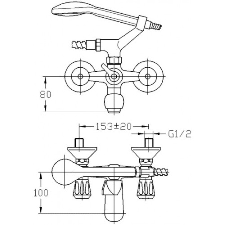 Смеситель для ванны MOFEM EVROSTAR 141-0094-01