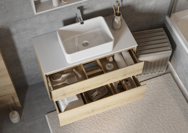 Тумба с раковиной Aquaton Либерти 100 1A2796K1LY010