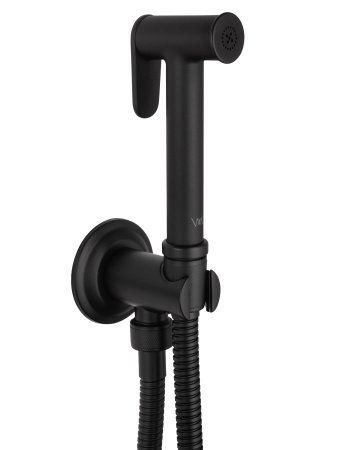 Смеситель с гигиеническим душем встраиваемый WONZON & WOGHAND STEAM, черный матовый WW- 88849008-MB