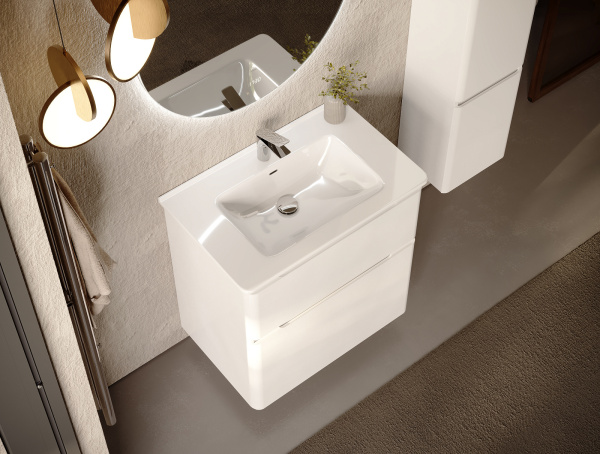 Тумба без раковины 70 см Jorno Chiara luce ChiLu.01.70/N/W/JR белый глянец