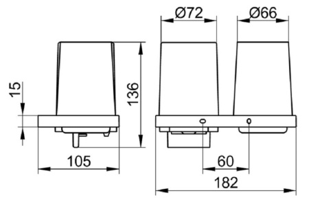 Стакан для зубных щеток с дозатором KEUCO Edition 11, 11153139000