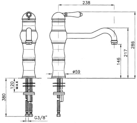 Смеситель Nicolazzi Cucina 3479CR76