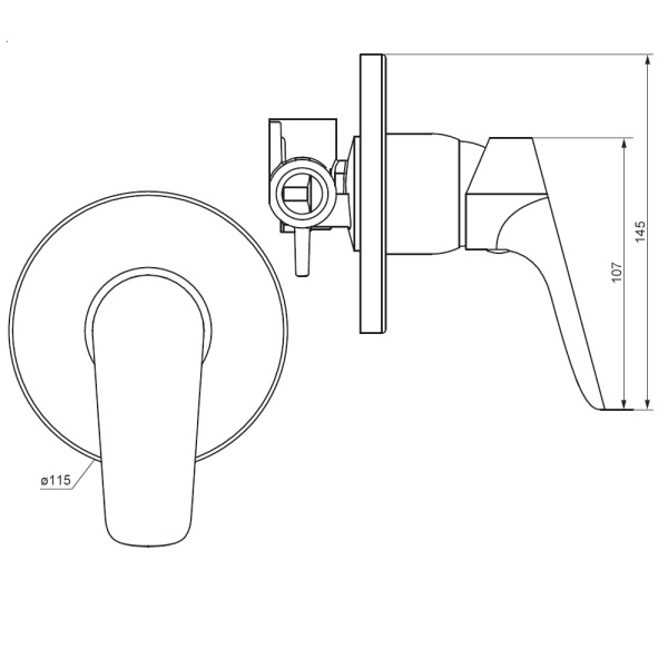 Сместиель для душа Damixa Jupiter 777500300