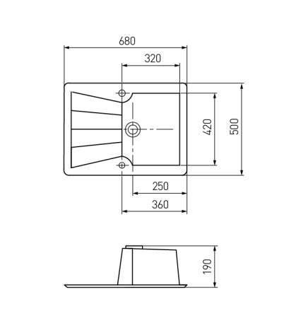 Кухонная мойка Aquaton Монца 1A716032MC210 графит