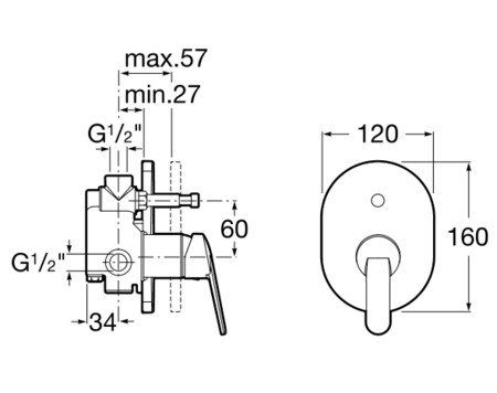 Смеситель для ванны Roca Victoria 5A0625C00