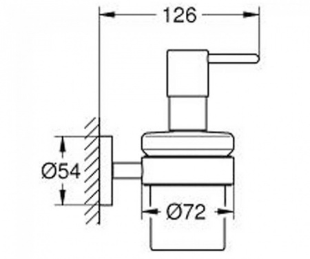 Дозатор с держателем GROHE ESSENTIALS 40448EN1
