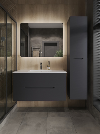 Пенал подвесной 35 правый Orange Line Li-35Pug  матовый графит