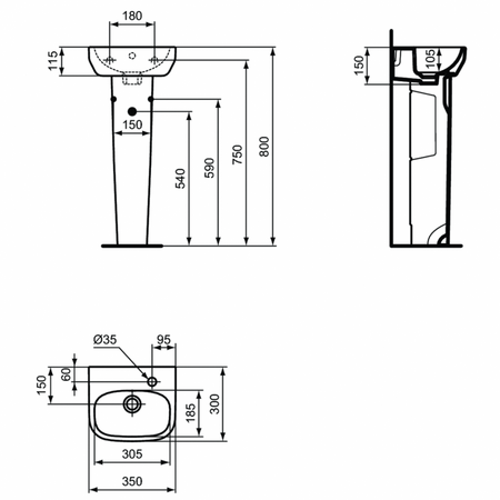 Раковина подвесная Ideal Standard i.life A T471001