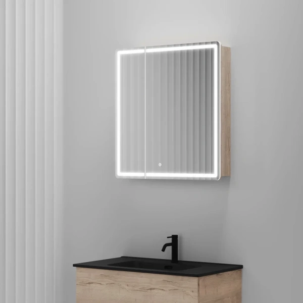 Зеркало-шкаф с подсветкой (69х74) Sancos Mirror MI70EG