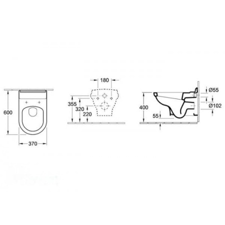 Унитаз подвесной Villeroy & Boch Hommage 6661B0R1