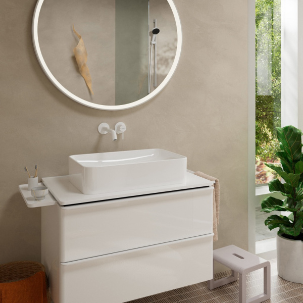 Смеситель для раковины встраиваемый Hansgrohe Tecturis S 73351700 белый матовый