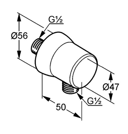 Подключение для душевого шланга Kludi Sirena 6306105-00