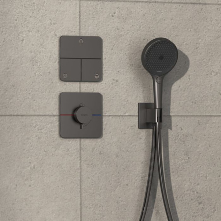 Переключатель потоков на 3 положения Hansgrohe ShowerSelect Comfort Q 15587340 шлифованный черный хром